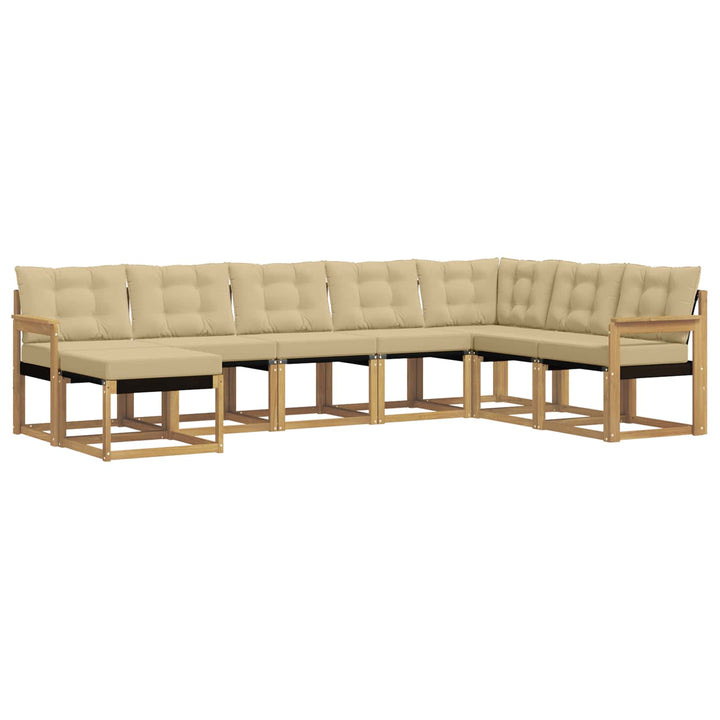 Udendørs sofagruppe 8 stk. Hvid og Beige