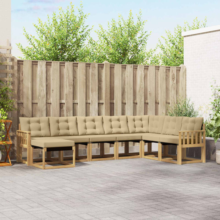 Udendørs sofagruppe 8 stk. Hvid og Beige