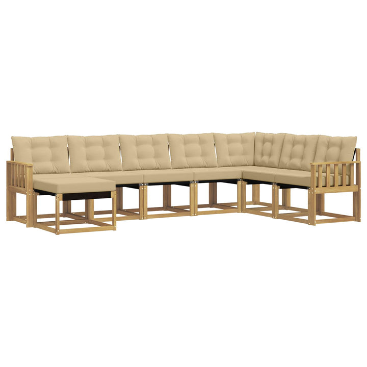 Udendørs sofagruppe 8 stk. Hvid og Beige