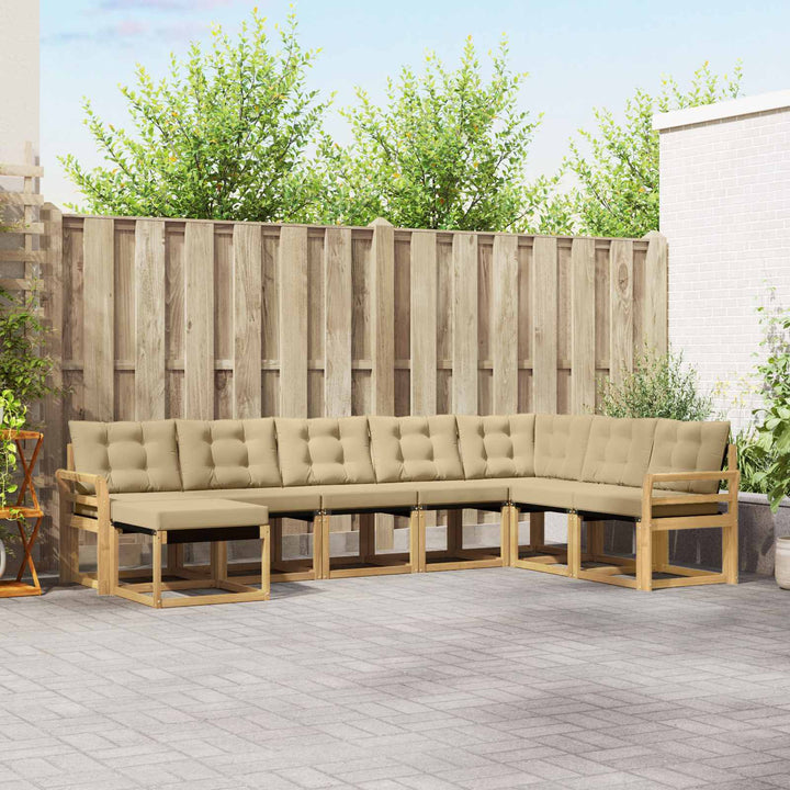 Udendørs sofagruppe 8 stk. Hvid og Beige