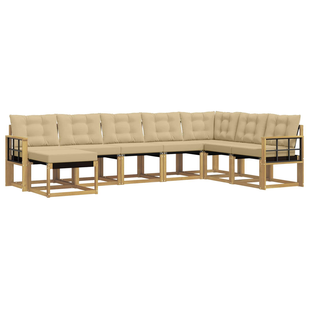 Udendørs sofagruppe 8 stk. Hvid og Beige