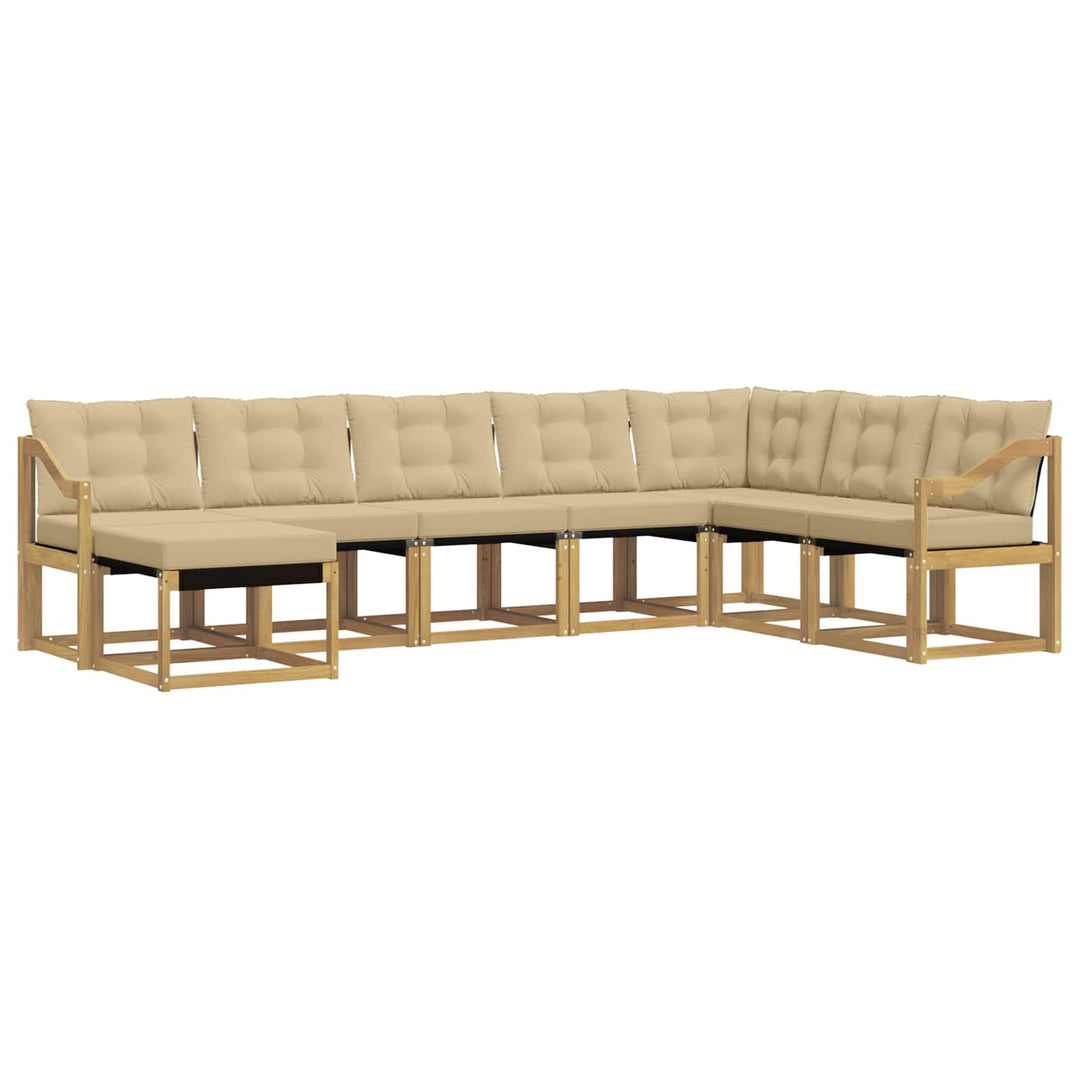 Udendørs sofagruppe 8 stk. Hvid og Beige
