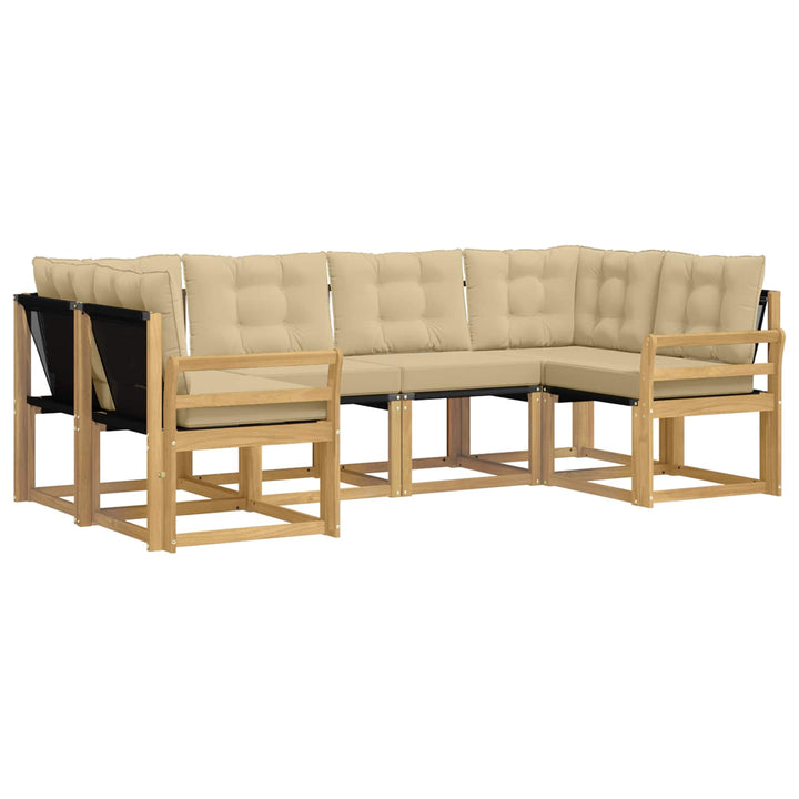 Udendørs sofagruppe 6 stk. Hvid og Beige