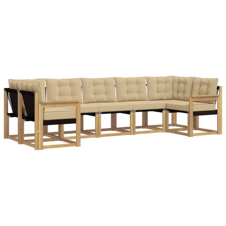 Udendørs sofagruppe 7 stk. Hvid og Beige