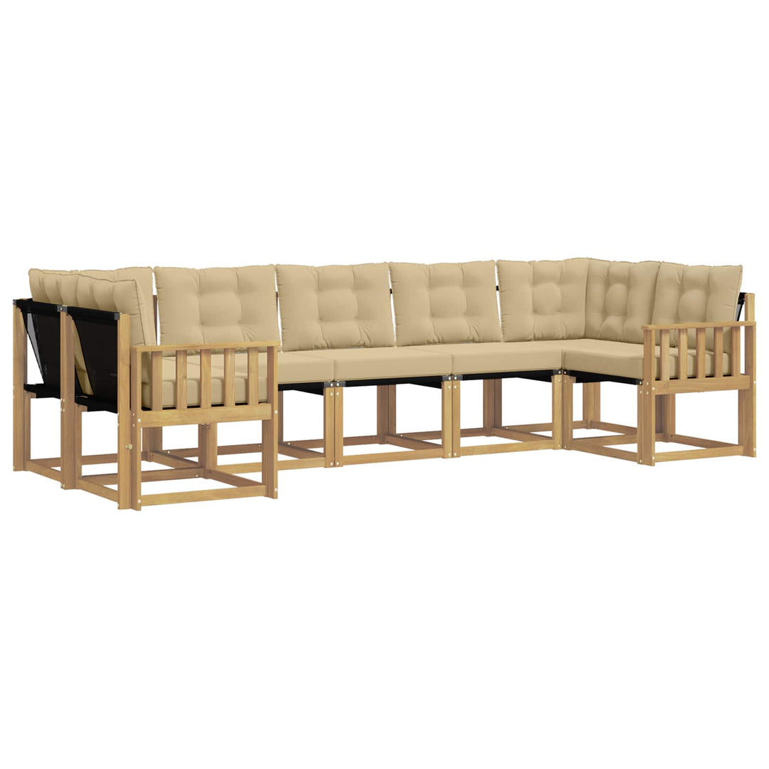Udendørs sofagruppe 7 stk. Hvid og Beige