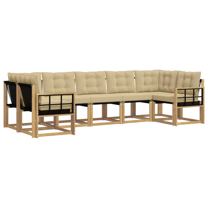 Udendørs sofagruppe 7 stk. Hvid og Beige