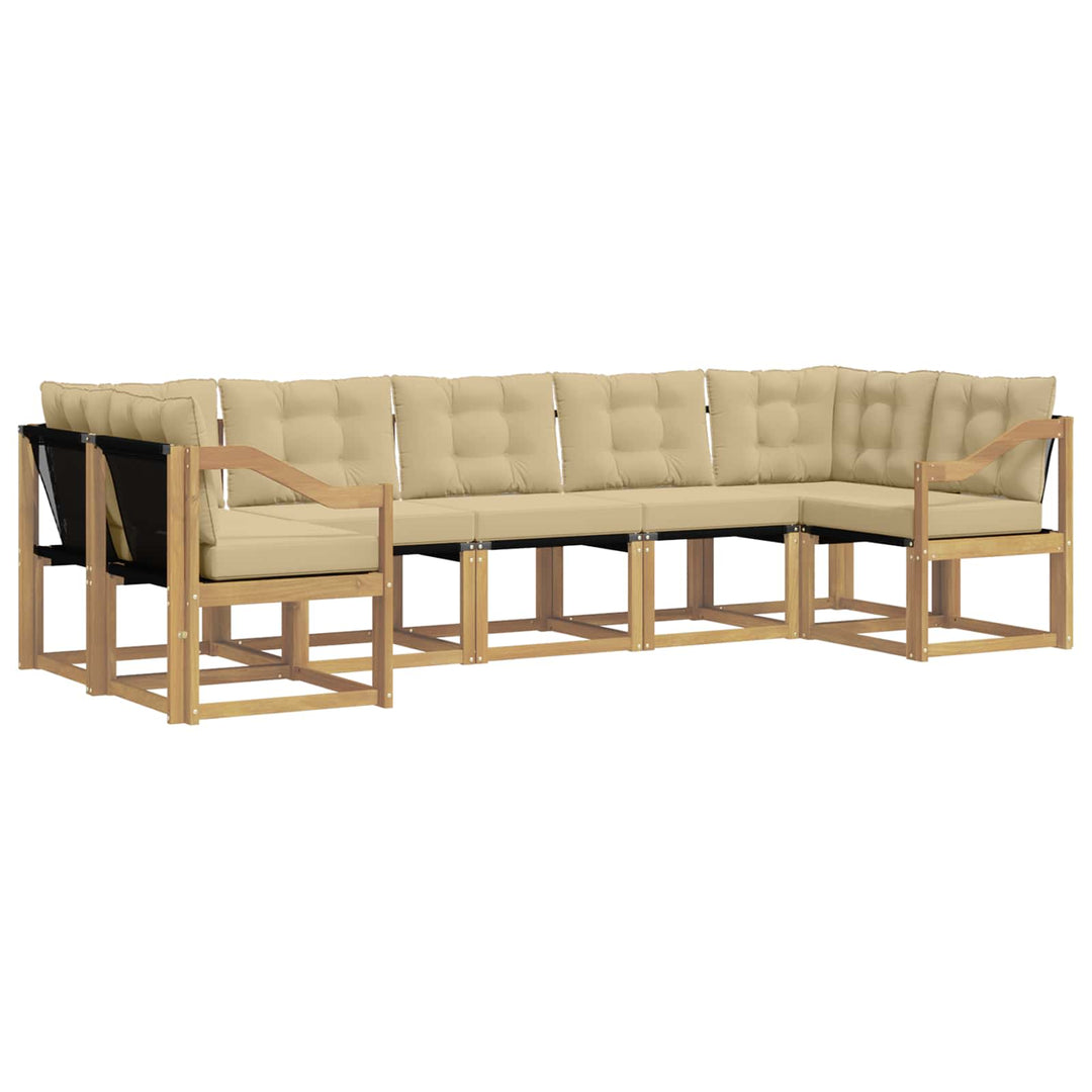 Udendørs sofagruppe 7 stk. Hvid og Beige