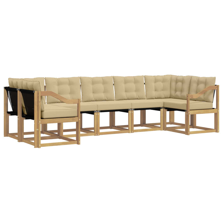 Udendørs sofagruppe 7 stk. Hvid og Beige