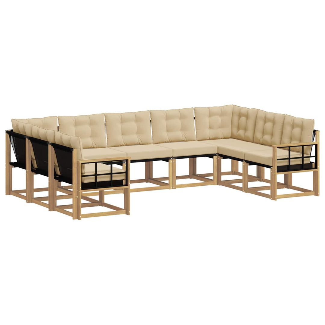 Udendørs sofagruppe 9 stk. Hvid og Beige