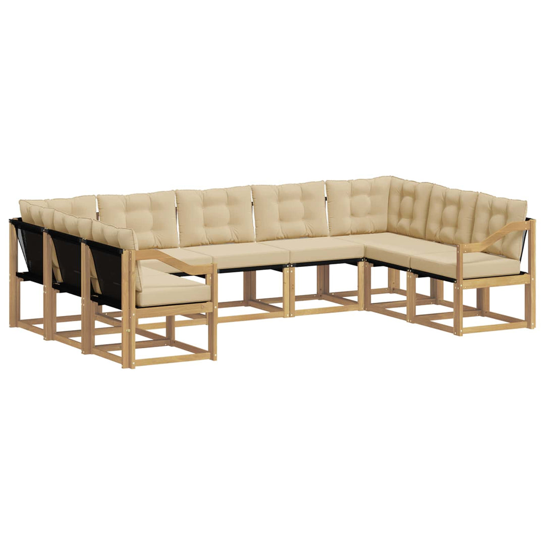 Udendørs sofagruppe 9 stk. Hvid og Beige