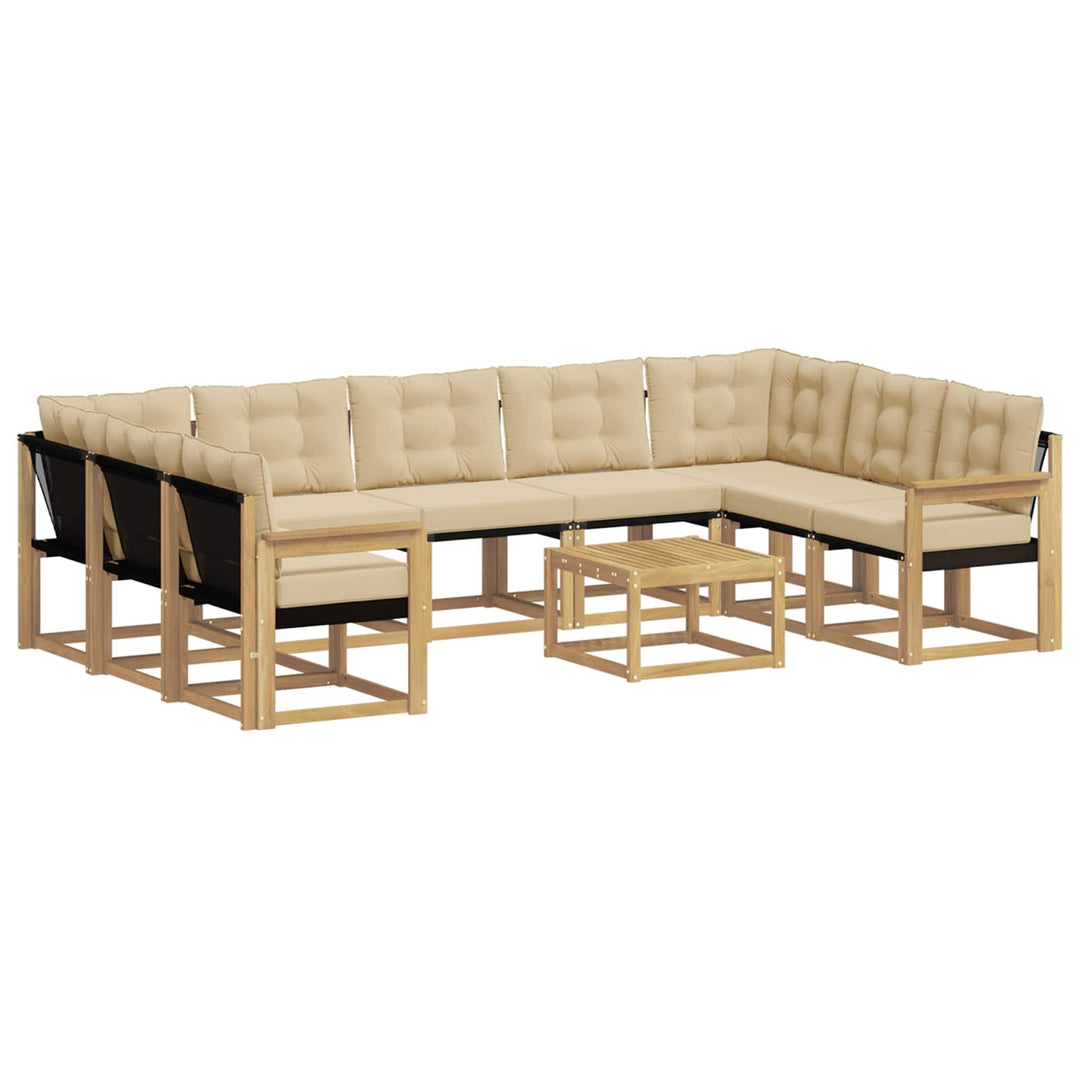 Udendørs sofagruppe 10 stk. Hvid og Beige