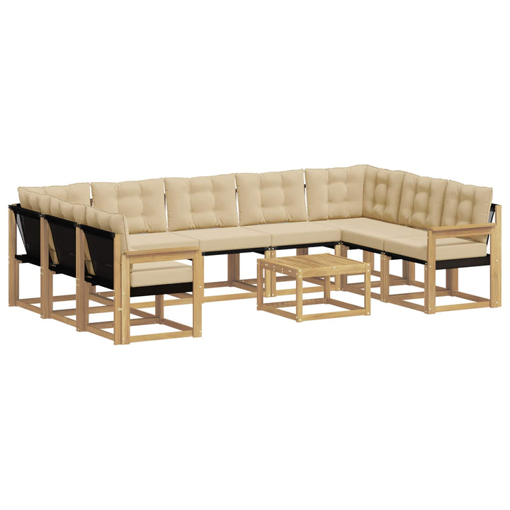 Udendørs sofagruppe 10 stk. Hvid og Beige