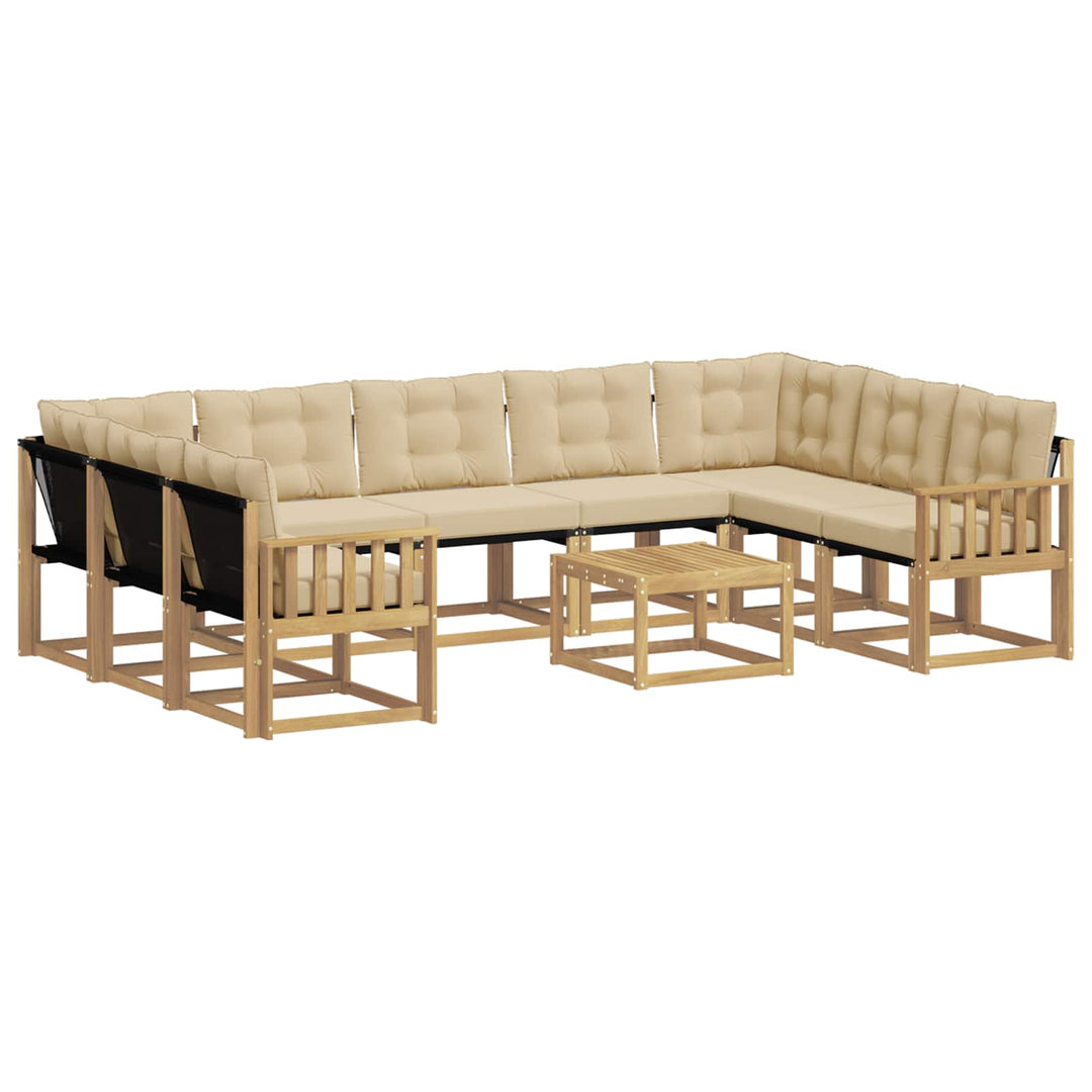 Udendørs sofagruppe 10 stk. Hvid og Beige