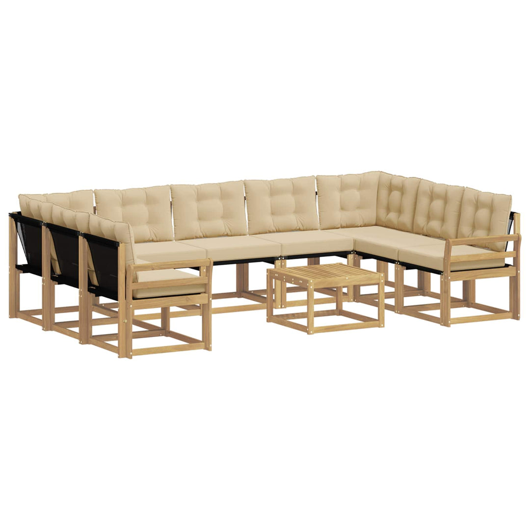 Udendørs sofagruppe 10 stk. Hvid og Beige