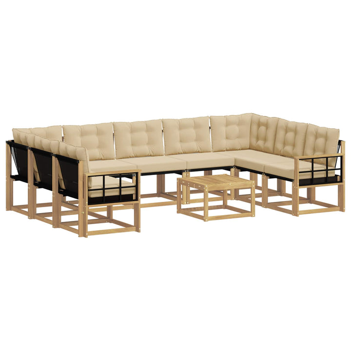Udendørs sofagruppe 10 stk. Hvid og Beige