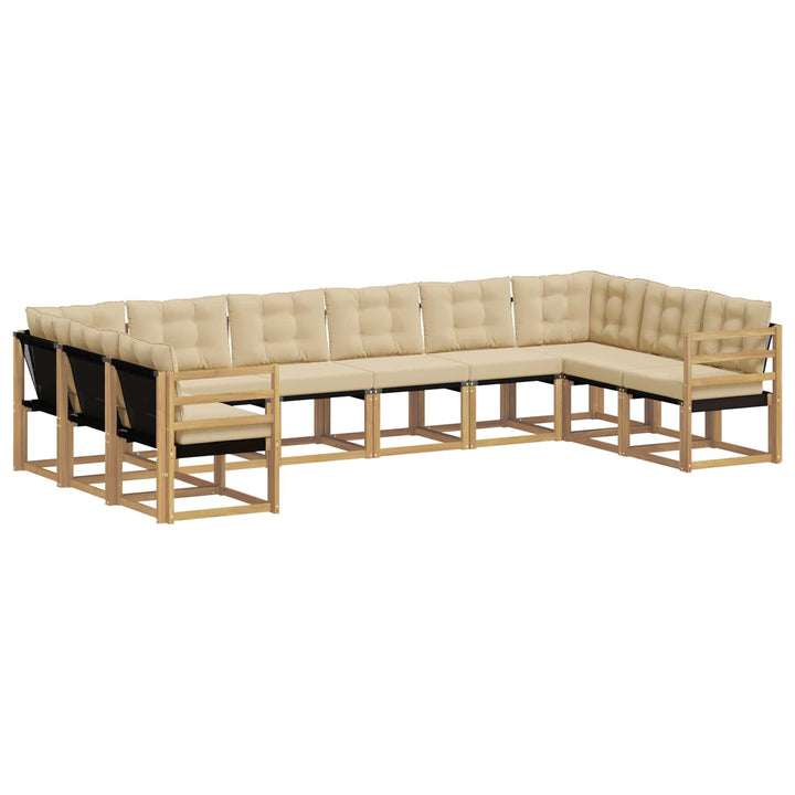 Udendørs sofagruppe 10 stk. Hvid og Beige