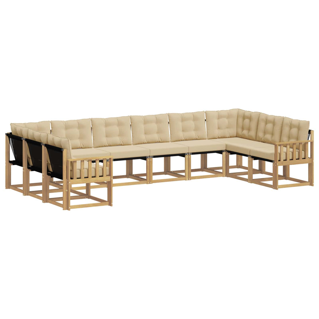 Udendørs sofagruppe 10 stk. Hvid og Beige