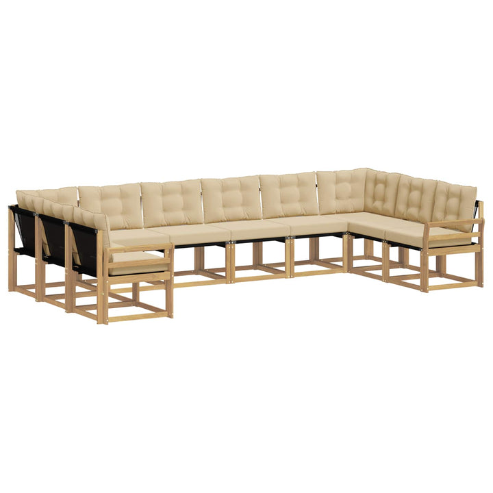 Udendørs sofagruppe 10 stk. Hvid og Beige