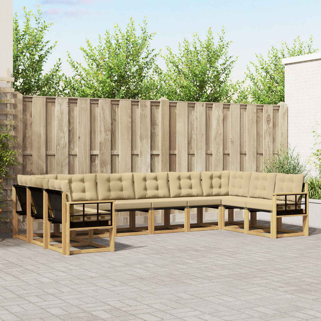 Udendørs sofagruppe 10 stk. Hvid og Beige