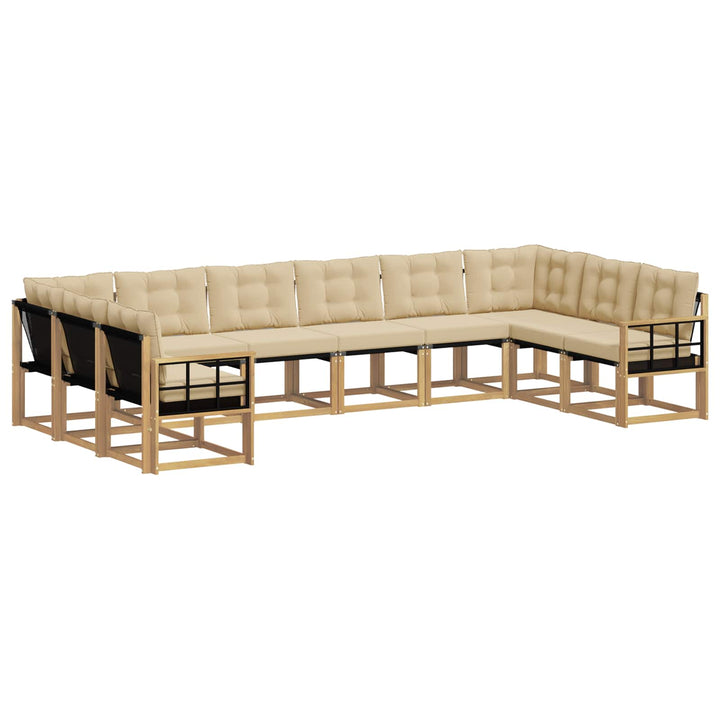Udendørs sofagruppe 10 stk. Hvid og Beige