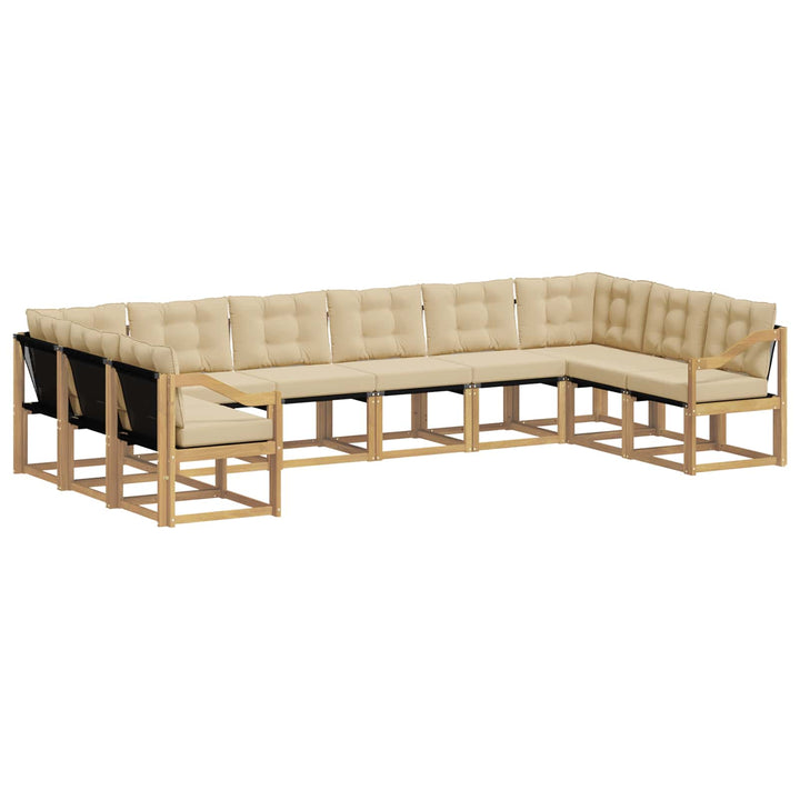 Udendørs sofagruppe 10 stk. Hvid og Beige