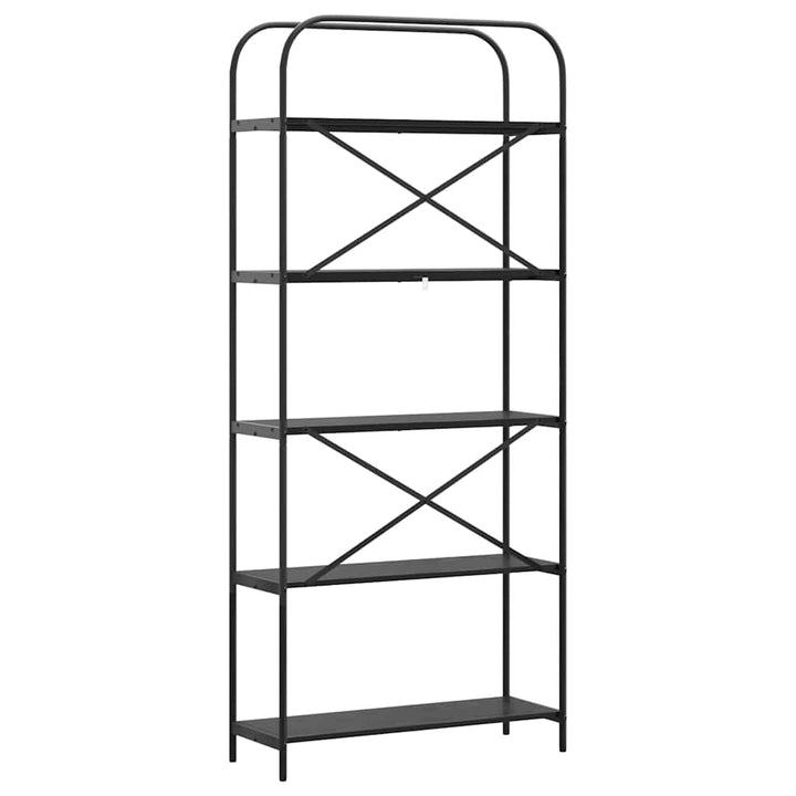 Bogreol Sort eg 80 x 30 x 183 cm Konstrueret træ