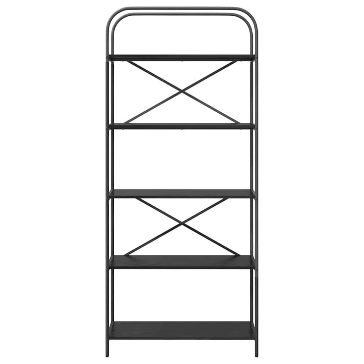 Bogreol Sort eg 80 x 30 x 183 cm Konstrueret træ