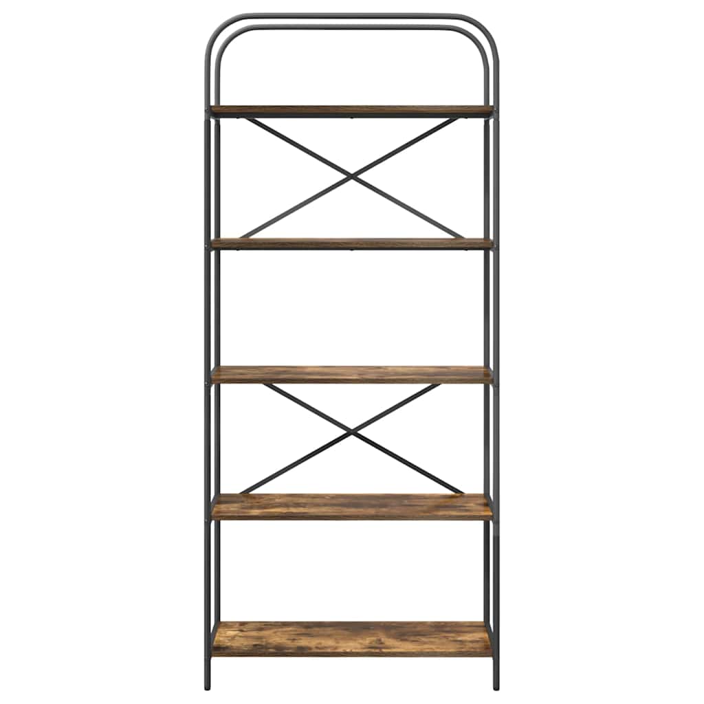 Bogreol Røget eg 80 x 30 x 183 cm Konstrueret træ
