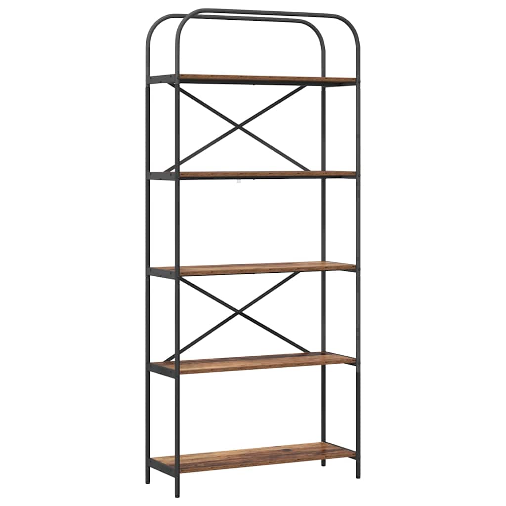 Bogreol Gammelt træ 80 x 30 x 183 cm Konstrueret træ