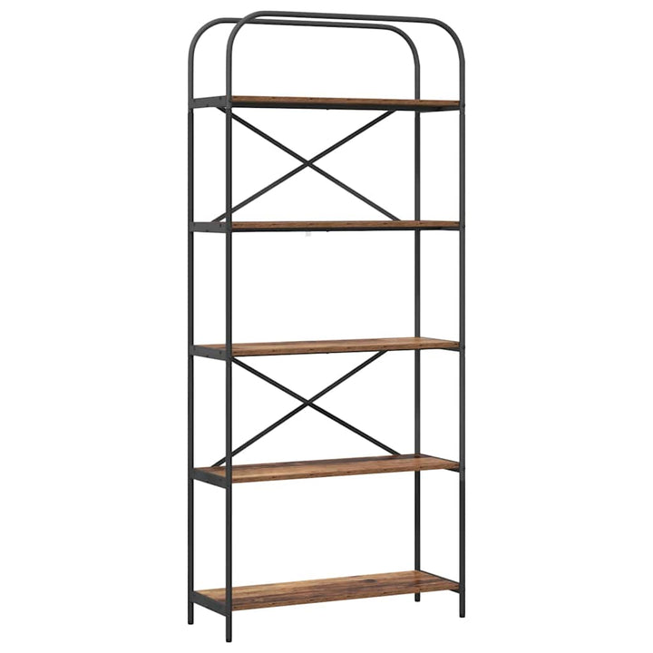 Bogreol Gammelt træ 80 x 30 x 183 cm Konstrueret træ
