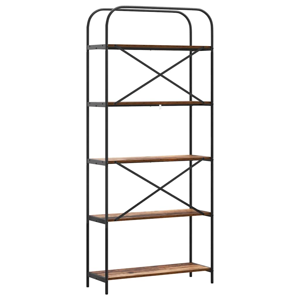 Bogreol Gammelt træ 80 x 30 x 183 cm Konstrueret træ