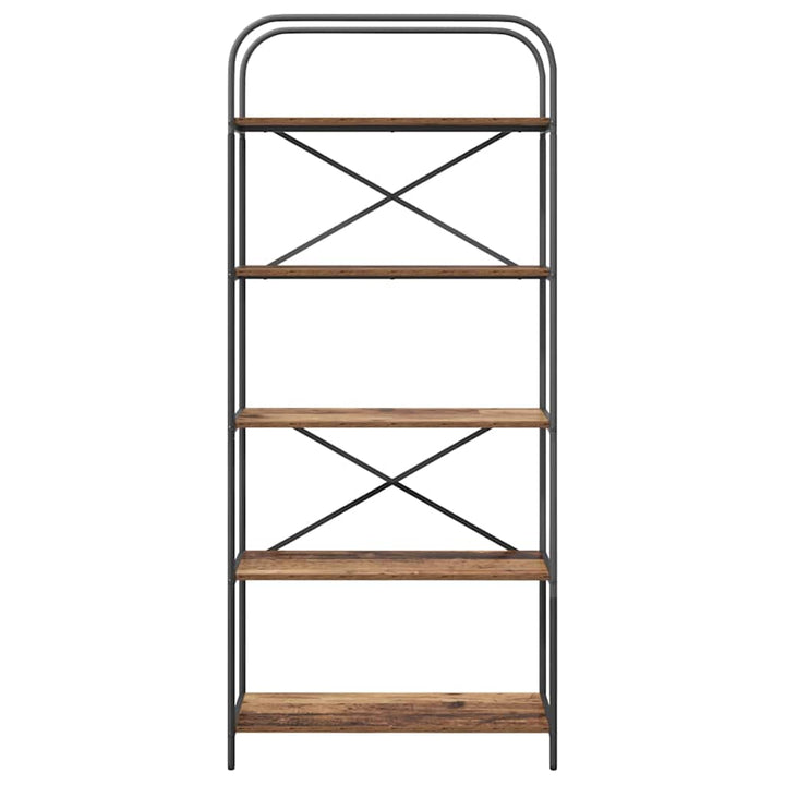 Bogreol Gammelt træ 80 x 30 x 183 cm Konstrueret træ