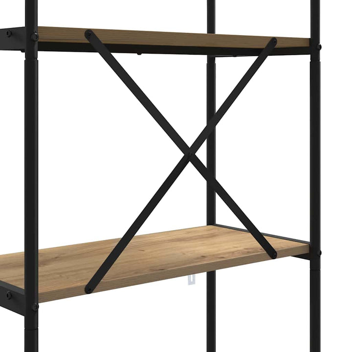 Bogreol 5 niveauer 80 x 30 x 183 cm Konstrueret træ
