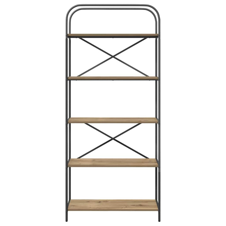 Bogreol 5 niveauer 80 x 30 x 183 cm Konstrueret træ