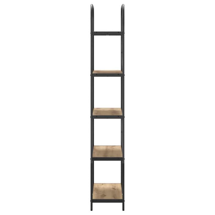 Bogreol 5 niveauer 80 x 30 x 183 cm Konstrueret træ