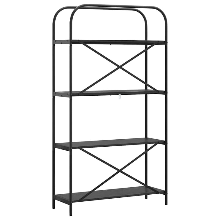 Bogreol Sort eg 80 x 30 x 146 cm Konstrueret træ