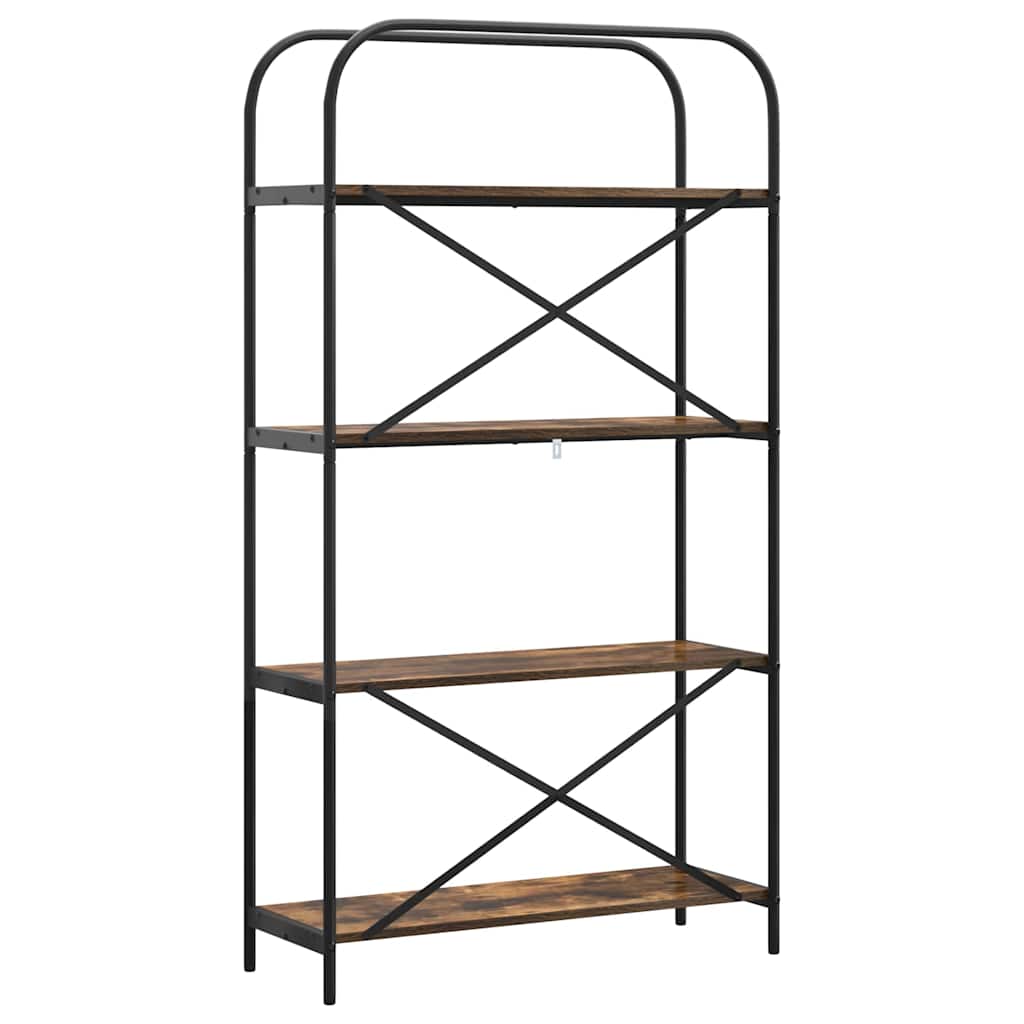 Bogreol Røget eg 80 x 30 x 146 cm Konstrueret træ
