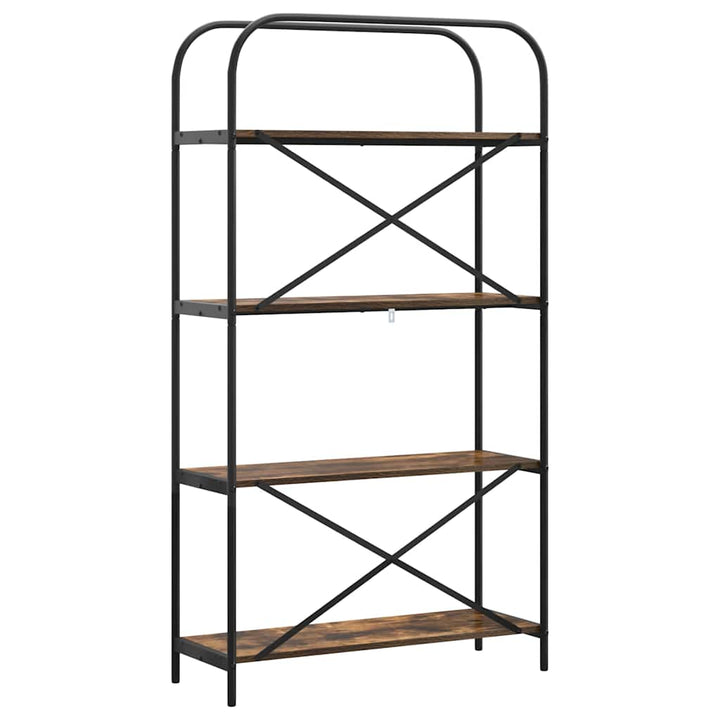 Bogreol Røget eg 80 x 30 x 146 cm Konstrueret træ