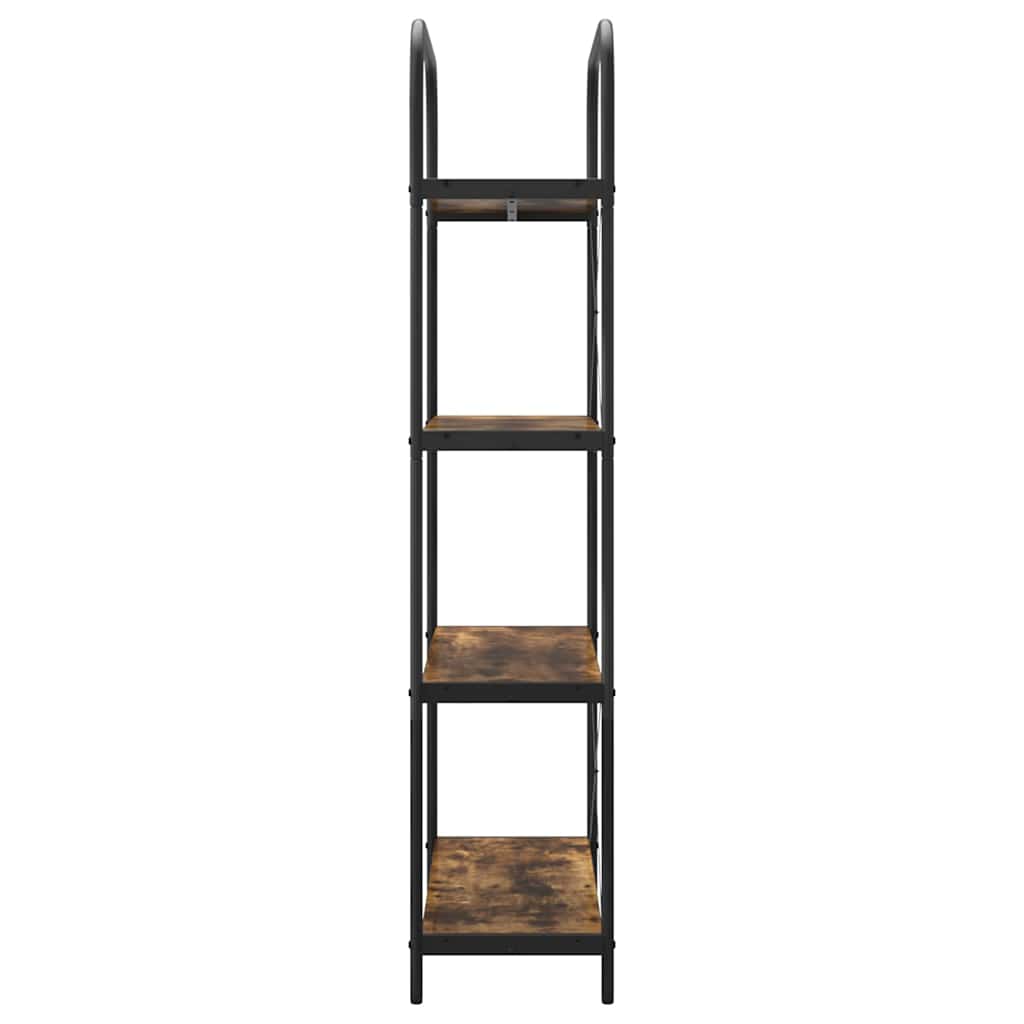 Bogreol Røget eg 80 x 30 x 146 cm Konstrueret træ