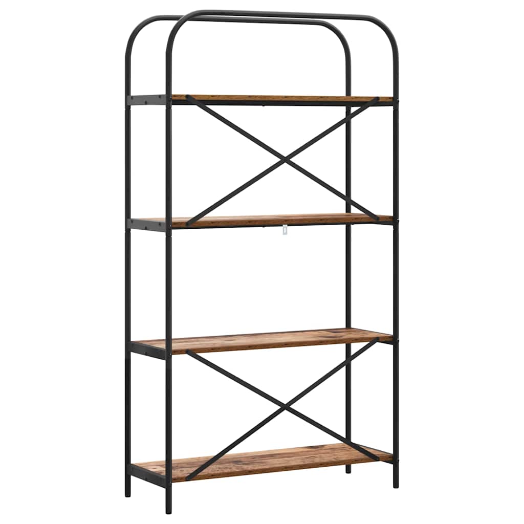 Bogreol Gammelt træ 80 x 30 x 146 cm Konstrueret træ