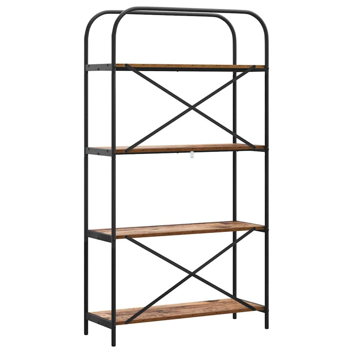 Bogreol Gammelt træ 80 x 30 x 146 cm Konstrueret træ