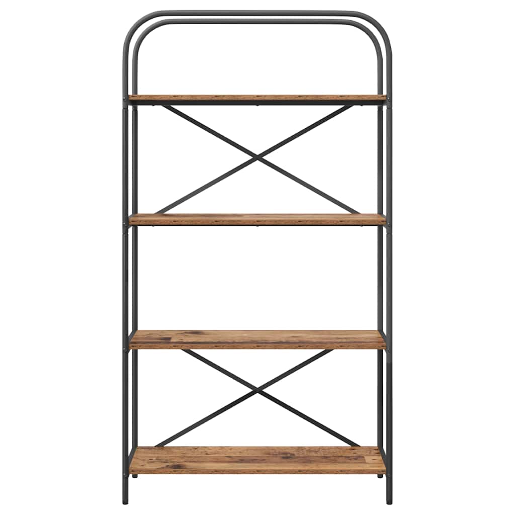 Bogreol Gammelt træ 80 x 30 x 146 cm Konstrueret træ
