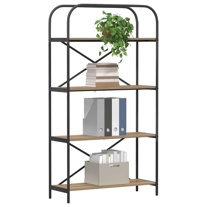 Bogreol Artisan Egetræ 80 x 30 x 146 cm Konstrueret træ