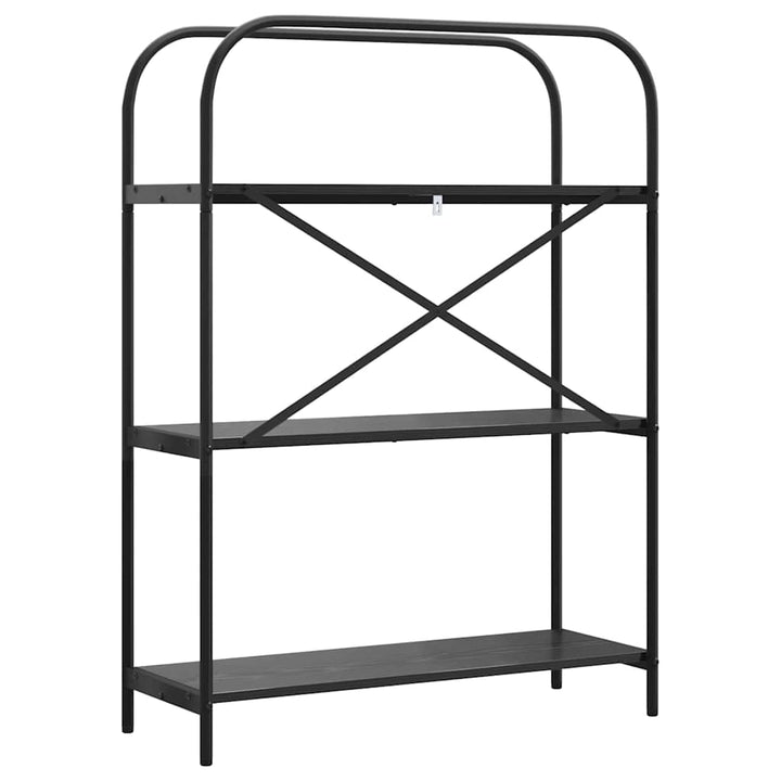 Bogreol Sort eg 80 x 30 x 109 cm Konstrueret træ