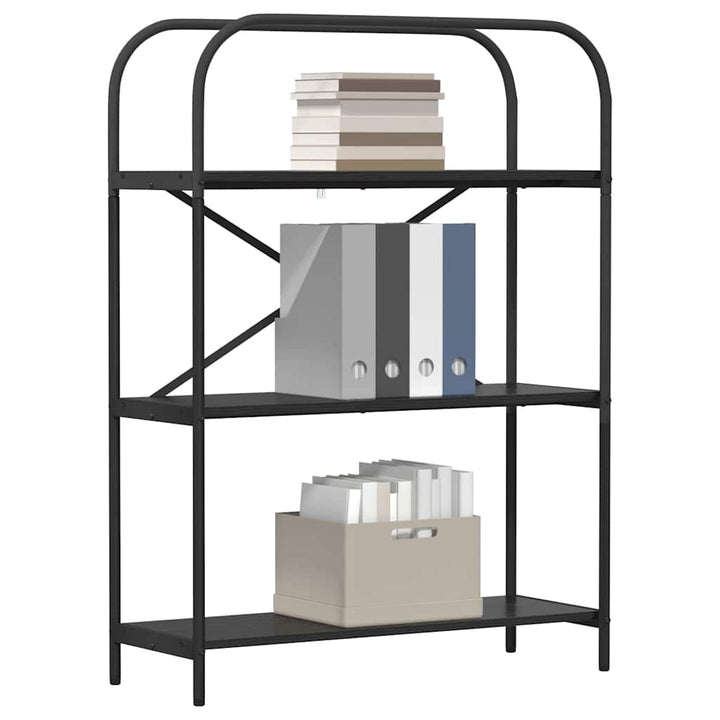Bogreol Sort eg 80 x 30 x 109 cm Konstrueret træ