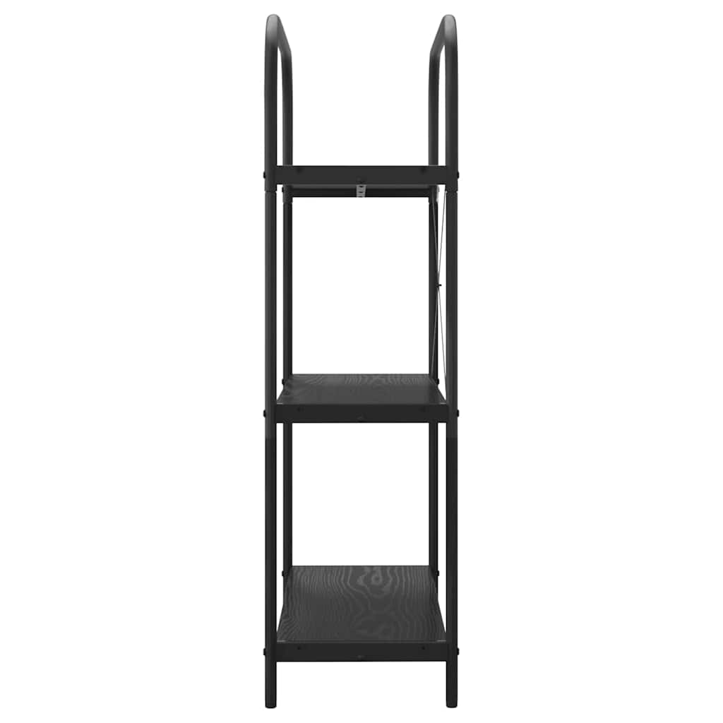 Bogreol Sort eg 80 x 30 x 109 cm Konstrueret træ