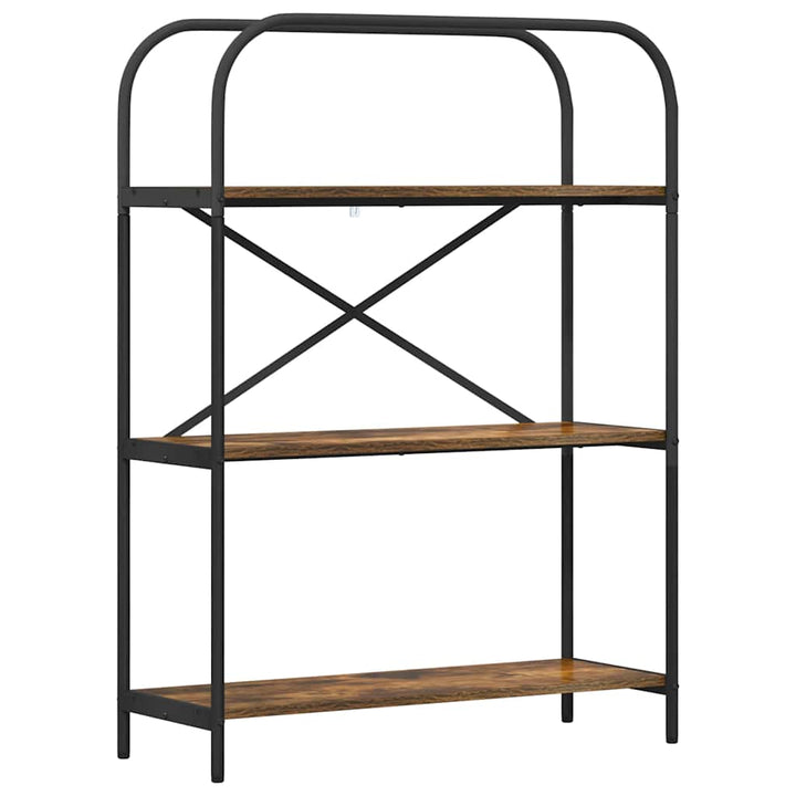 Bogreol Røget eg 80 x 30 x 109 cm Konstrueret træ