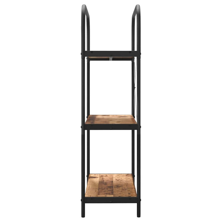 Bogreol 3 niveauer 80 x 30 x 109 cm Konstrueret træ Gammelt træ