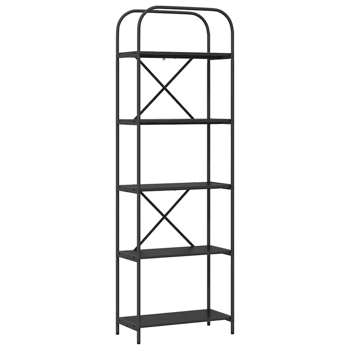 Bogreol Sort eg 60 x 30 x 183 cm Konstrueret træ