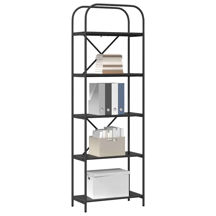 Bogreol Sort eg 60 x 30 x 183 cm Konstrueret træ